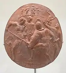 Photograph of a terracotta medallion