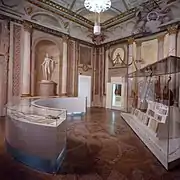 The "Sala della Musica" (Music Hall) in the Bologna Library.