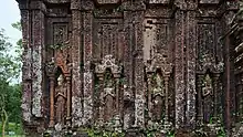 Carvings at the Mỹ Sơn A1 temple.