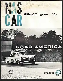 Cover of the program for the race