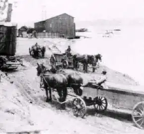 Construction of the seaplane ramp in 1918