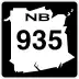 Route 935 marker