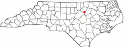 Location of Bunn, North Carolina