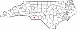 Location of Marshville, North Carolina