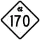 North Carolina Highway 170 marker