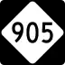 North Carolina Highway 905 marker