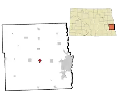 Location of Casselton, North Dakota