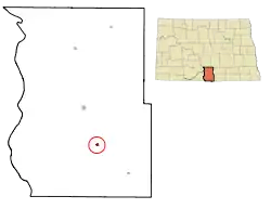 Location of Strasburg, North Dakota