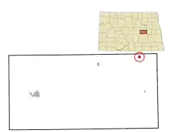 Location of McHenry, North Dakota