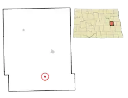 Location of Hannaford, North Dakota