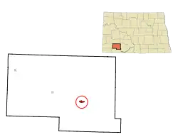 Location of Mott, North Dakota