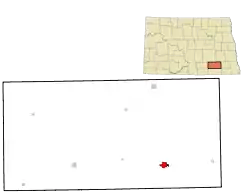 Location of LaMoure, North Dakota