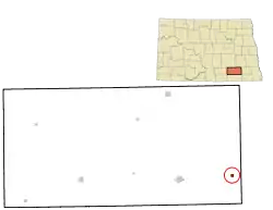 Location of Verona, North Dakota