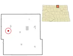 Location of Dunseith, North Dakota