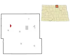 Location of East Dunseith, North Dakota