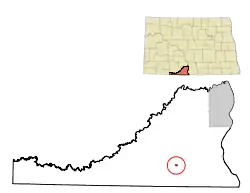 Location of Selfridge, North Dakota