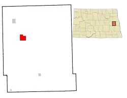 Location of Finley, North Dakota