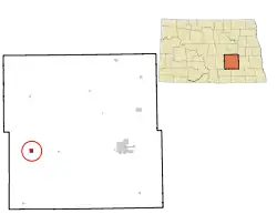 Location of Medina, North Dakota