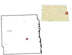 Location of Hillsboro, North Dakota