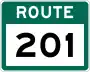 Route 201 marker