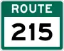 Route 215 marker