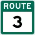 Route 3 marker