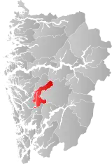 Vaksdal within Vestland