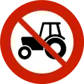 No tractors, or motor vehicles slower than 40 km/h