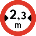 Width limitRestriction is for a vehicle including all of its goods.