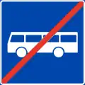 End of bus lane