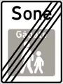 End of pedestrian zone