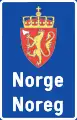 Region name signCountry border. Bilingual Bokmål and Sami in Troms og Finnmark, bilingual Bokmål and Nynorsk in other counties.