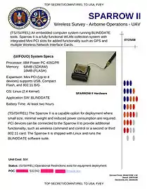 SPARROW II - Mobile device that functions as a WLAN collection system