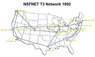 Image 21T3 NSFNET Backbone, c. 1992 (from History of the Internet)