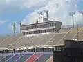 Turpin Stadium-home stands and press box with scoreboard