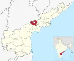 Location of NTR district in Andhra Pradesh