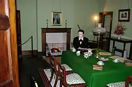 Recreation of the 19th-century interior of the house