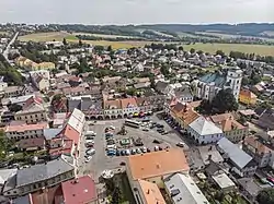 Aerial view of the historic centre