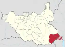 Location of Namorunyang State in South Sudan