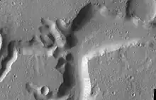 Nanedi Valles close-up, as seen by THEMIS.  Click on image to see more details.