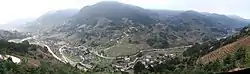 Tulou landscape in the Nanxi Creek Valley, Hukeng Town (Nanjiang Village)