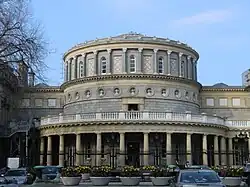 A photo of the National Library of Ireland's exterior.