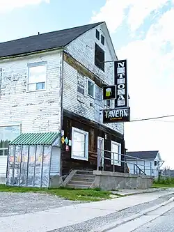 The abandoned National Tavern in Val Gagné