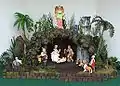 A Nativity Creche made by Bill Egan of Florida, 21st century