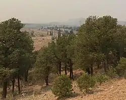 Smoke from the Wood Springs 2 Fire in Navajo, New Mexico on June 30