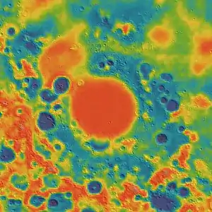 Gravity map based on GRAIL