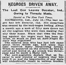 Negroes Driven Away