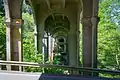 The Nehalem River Bridge conducts US 26 traffic over the Nehalem River and OR 103 in northwestern Oregon