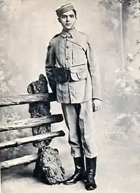  Photograph of Nehru dressed in a cadet uniform