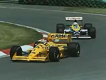 Nelson Piquet driving for Lotus at the 1988 Canada Grand Prix